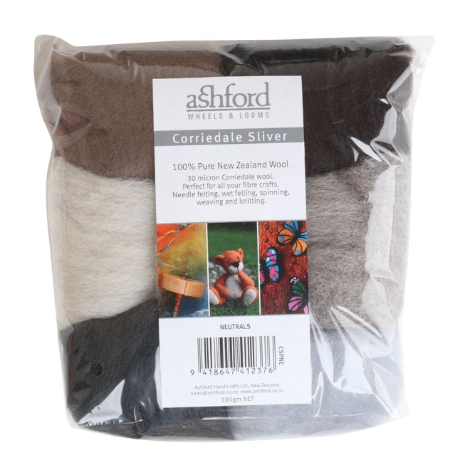 Ashford Corriedale Sliver Packs