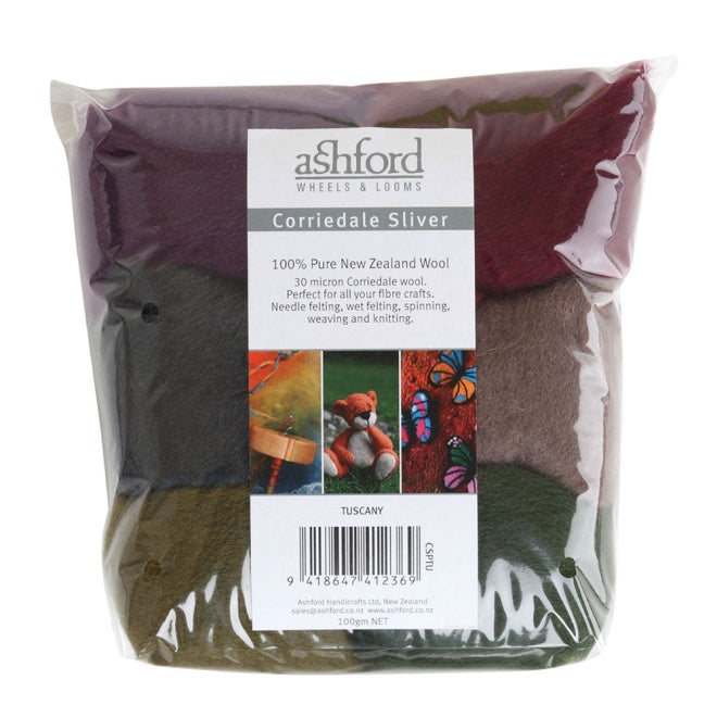 Ashford Corriedale Sliver Packs